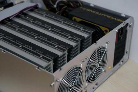 An illustration of a high-performance mining rig in action, emphasizing its role in efficient cloud mining