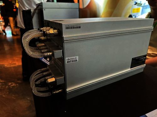 An array of modern mining rigs in a hosted facility, highlighting efficient and low-energy setups for various cryptocurrencies
